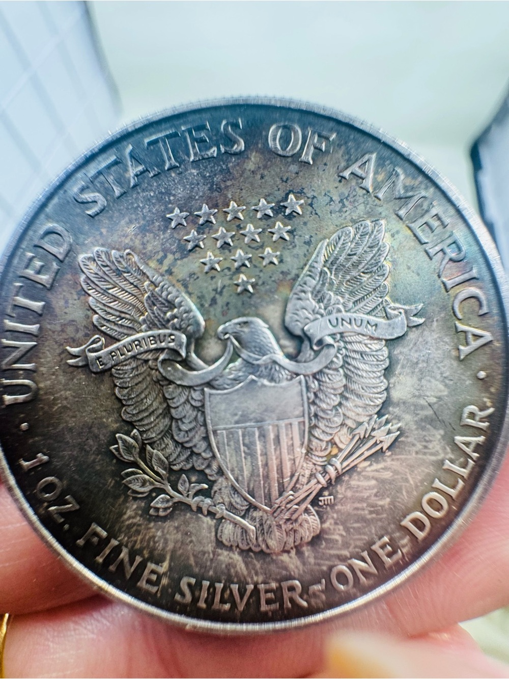 American Silver Eagle One Dollar - Toned Finish - Picture 2 of 5